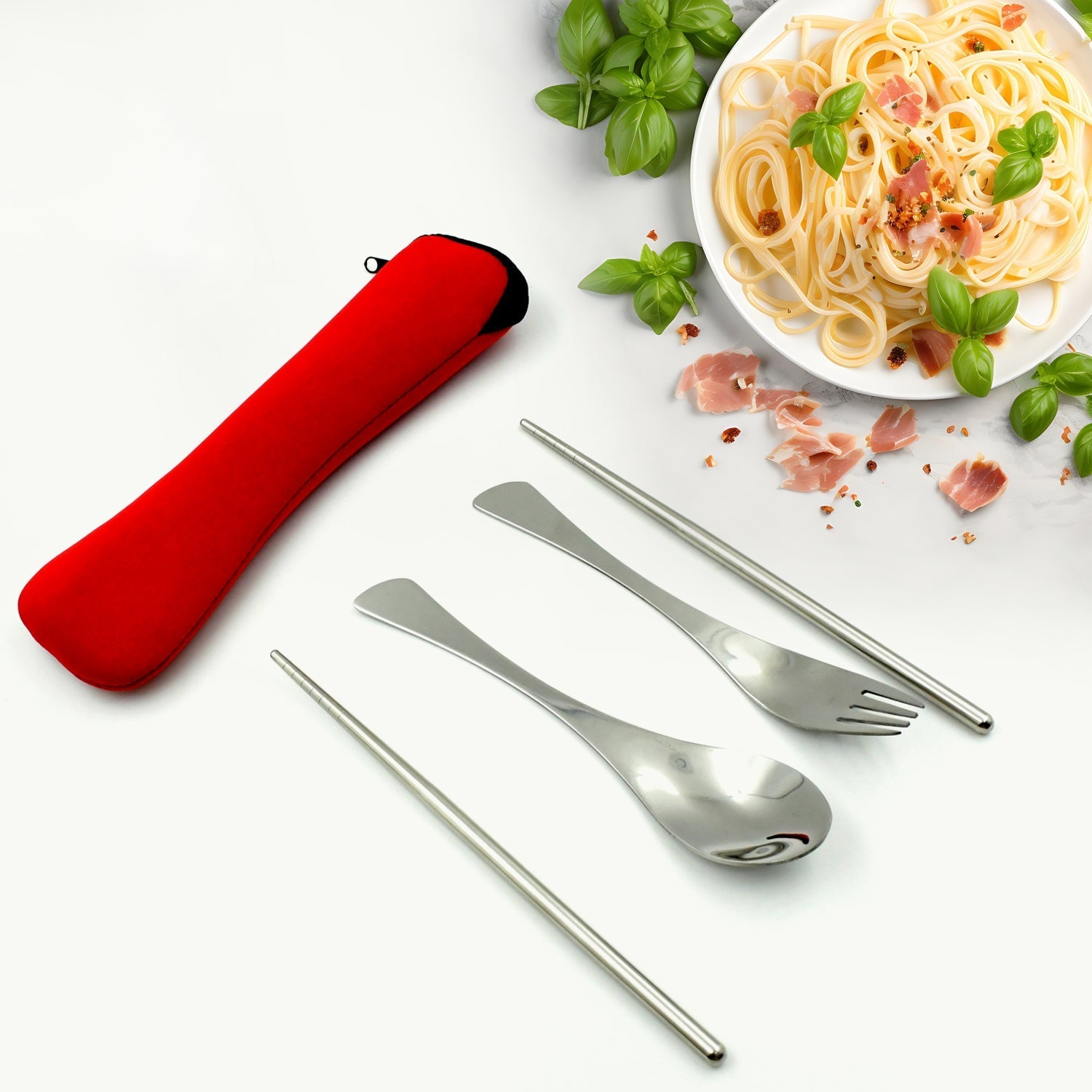 Picnic Dinner Spoon Fork Chopsticks Cutlery Tablewares Set Traveling Spoon Set High Quality Cutlery Set (4 PC / 1 Set ) Picnic Dinner Spoon Fork Chopsticks Cutlery Tablewares Set Traveling Spoon Set High Quality Cutlery Set (4 PC / 1 Set )